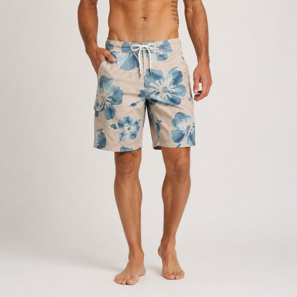 Kirra Hawaiian Floral Swim Trunks Mens 32 Surf Board Shorts Beach Vacation